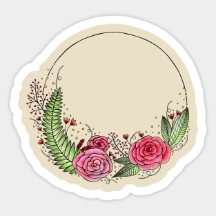 Flower Wreath Sticker